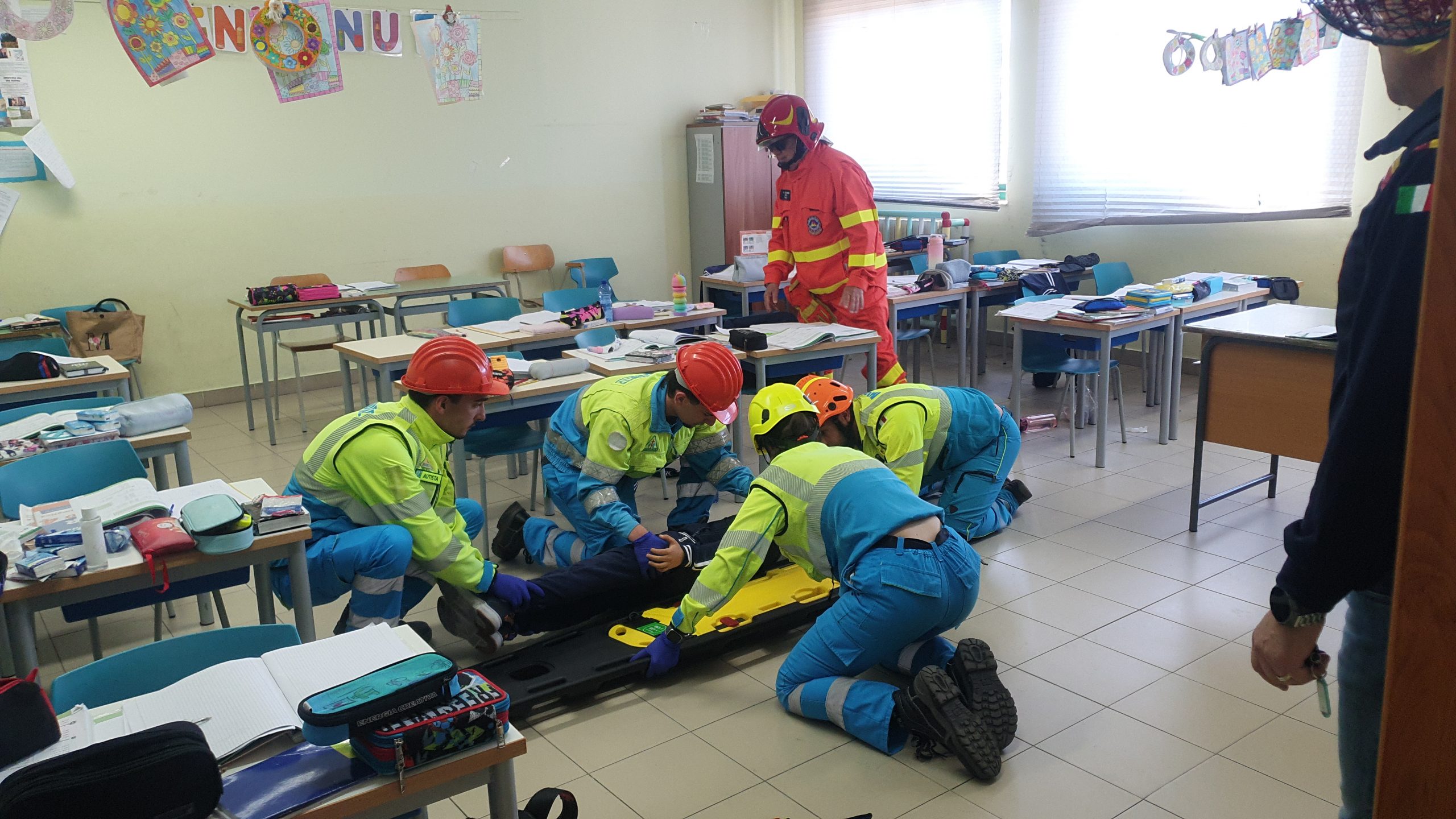 Earthquake drill practical exercise